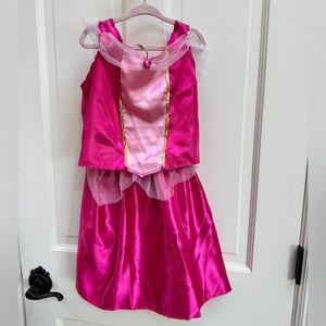 NWOT Disney Girls Size 4 - 6 Aurora Sleeping Beauty Costume 2 Piece Dress